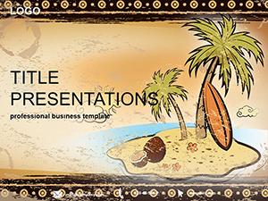 Beach Island for Vacation PowerPoint templates