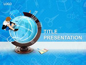 Child Exploring the World PowerPoint Templates