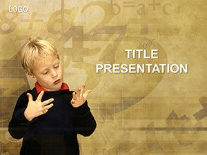 Counting Made Fun: Child Learning to Count PowerPoint Template