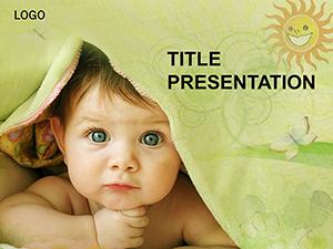 Baby under the towel PowerPoint Templates