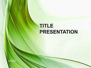 Green Curtain PowerPoint Templates