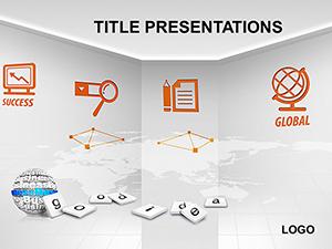 Organization of E-commerce PowerPoint Template for Presentation