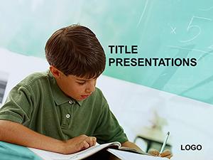 Child Attend School PowerPoint Template: Presentation