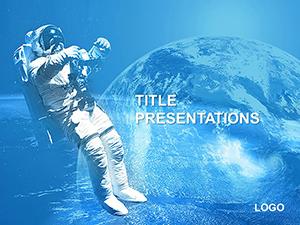 Flying in Space PowerPoint Templates