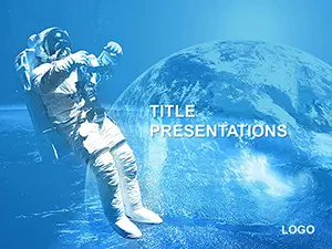 Flying in Space PowerPoint Template: Presentation