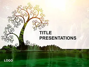 Tree of Life PowerPoint Template, Background Presentation