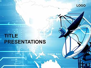 Global Satellite Communication System PowerPoint Templates