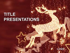 Christmas reindeer PowerPoint Templates for Presentation