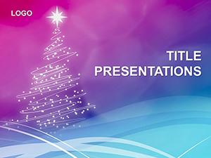 Neon Christmas Tree PowerPoint template