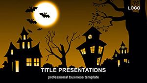 Halloween Dark City PowerPoint Template - Infographic Presentation