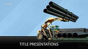 Industry Tubing PowerPoint Template, Background for Presentation