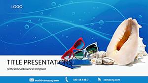 Seashell Tourism PowerPoint template