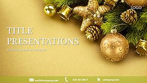 Decorate for Christmas and New Year PowerPoint template