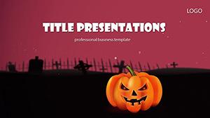 Pumpkin grave PowerPoint template