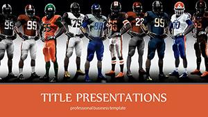 American football players PowerPoint template