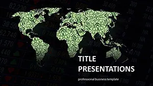 World Map Dollar PowerPoint Template: Presentation