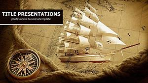 Compass, Map, Ship PowerPoint templates