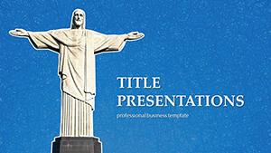 Statue of Christ PowerPoint templates