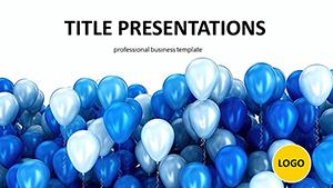 Balls for celebration PowerPoint template