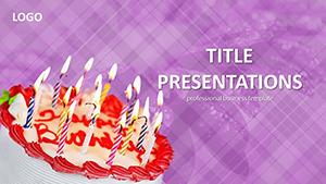 Congratulation Birthday cake PowerPoint templates