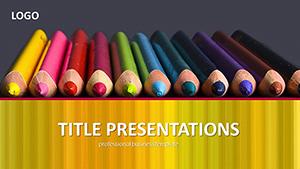 Colored Pencils PowerPoint Template | Creative Backgrounds and Themes