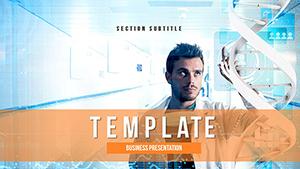 Genetics brain - human Genome PowerPoint template