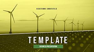 Eco electric windmill PowerPoint template