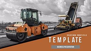 Road Repairs - Maintenance and Traffic Management PowerPoint Template