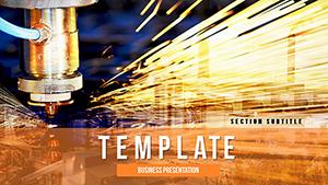 Laser cutting of metal - PowerPoint Presentation Template