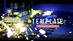 Laser Cutting Machine PowerPoint Template | Download Now