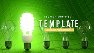 Lamp Save Energy PowerPoint template