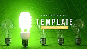 Lamp Save Energy PowerPoint Template: Presentation