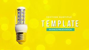 LED lamp PowerPoint template