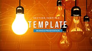 Incandescent lamps PowerPoint template