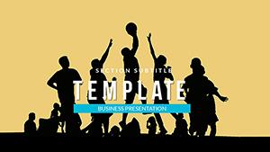 Basketball school for children and boys PowerPoint templates