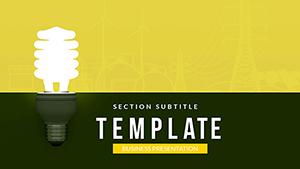 Energy Saving Lamp PowerPoint template
