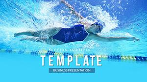 Professional Swimming PowerPoint Template: Presentation
