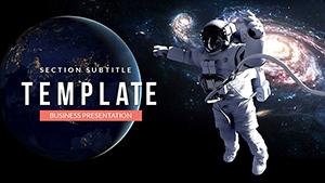 Astronaut PowerPoint Template - Infographic Presentation