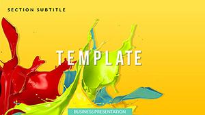Paint Waves PowerPoint template Presentation