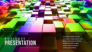 Cub Space Volumetric PowerPoint template Presentation