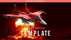 Air bombardment PowerPoint template Presentation