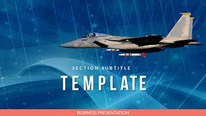 Airplane with Missiles PowerPoint template Presentation