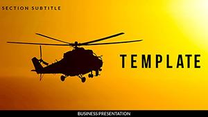 Military helicopter PowerPoint Template