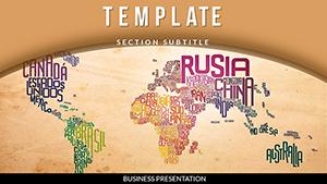 World Map Painting PowerPoint Template