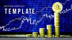 Dynamics of the bitcoin rate with graph PowerPoint templates