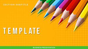 Colored pencils for Drawing PowerPoint templates