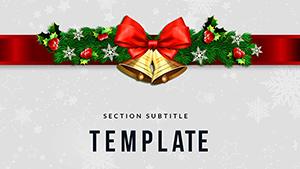 Christmas bells, Gold-plated PowerPoint templates