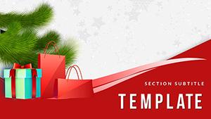 Gifts Near Christmas Tree PowerPoint templates