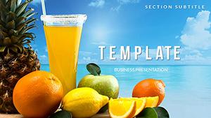 Summer Drinks: Fruit Drinks, Lemonades PowerPoint templates