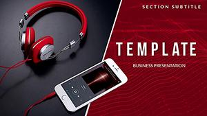 Smartphone and Headphones PowerPoint template